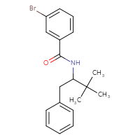 Chemical structure of 3-bromo-N-(3,3-dimethyl-1-phenylbutan-2-yl)benzamide - CSSB00708596383