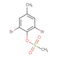 Chemical structure of 2,6-dibromo-4-methylphenyl methanesulfonate - CSSB00113609318