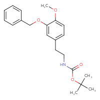 Chemical structure of tert-butyl N-{2-[3-(benzyloxy)-4-methoxyphenyl]ethyl}carbamate - CSSB06593704561
