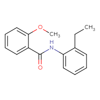 Chemical structure of N-(2-ethylphenyl)-2-methoxybenzamide - CSSB00026362716