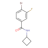 Chemical structure of 4-bromo-N-cyclobutyl-3-fluorobenzamide - CSSB00011664624