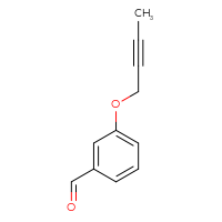 Chemical structure of 3-(but-2-yn-1-yloxy)benzaldehyde - CSSB00011641827