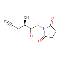 Chemical structure of 2,5-dioxopyrrolidin-1-yl (2R)-2-methylpent-4-ynoate - CSSB17484214041