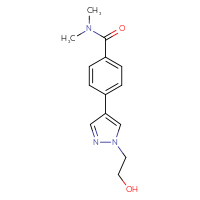 Chemical structure of 4-[1-(2-hydroxyethyl)-1H-pyrazol-4-yl]-N,N-dimethylbenzamide - CSSB06580884904