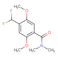 Chemical structure of 4-(difluoromethyl)-2,5-dimethoxy-N,N-dimethylbenzamide - CSSB21043413923