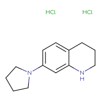 Chemical structure of 7-(pyrrolidin-1-yl)-1,2,3,4-tetrahydroquinoline dihydrochloride - CSSB00102954015
