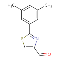 Chemical structure of 2-(3,5-dimethylphenyl)-1,3-thiazole-4-carbaldehyde - CSSB00011361676