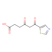 Chemical structure of 4,6-dioxo-6-(1,3-thiazol-5-yl)hexanoic acid - CSSB21432523536