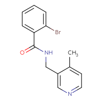 Chemical structure of 2-bromo-N-[(4-methylpyridin-3-yl)methyl]benzamide - CSSB00002246522