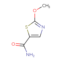 Chemical structure of 2-methoxy-1,3-thiazole-5-carboxamide - CSSB02270736961