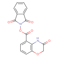 Chemical structure of 1,3-dioxo-2,3-dihydro-1H-isoindol-2-yl 3-oxo-3,4-dihydro-2H-1,4-benzoxazine-5-carboxylate - CSSB00116218019