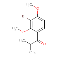 Chemical structure of 1-(3-bromo-2,4-dimethoxyphenyl)-2-methylpropan-1-one - CSSB00013551169