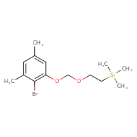 Chemical structure of {2-[(2-bromo-3,5-dimethylphenoxy)methoxy]ethyl}trimethylsilane - CSSB20788290889