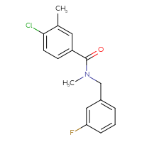 Chemical structure of 4-chloro-N-[(3-fluorophenyl)methyl]-N,3-dimethylbenzamide - CSSB02035226405