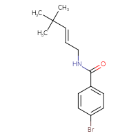 Chemical structure of 4-bromo-N-[(2E)-4,4-dimethylpent-2-en-1-yl]benzamide - CSSB06637852808