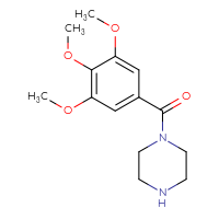 Chemical structure of 1-(3,4,5-trimethoxybenzoyl)piperazine - CSSB00025739689