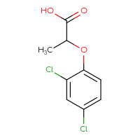 Chemical structure of 2-(2,4-dichlorophenoxy)propanoic acid - CSSB00000186221