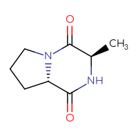 Chemical structure of (3R,8aS)-3-methyl-octahydropyrrolo[1,2-a]pyrazine-1,4-dione - CSSB00015601999