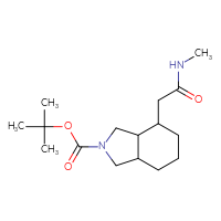 Chemical structure of tert-butyl 4-[(methylcarbamoyl)methyl]-octahydro-1H-isoindole-2-carboxylate - CSSB15235262104