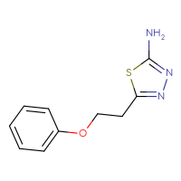 Chemical structure of 5-(2-phenoxyethyl)-1,3,4-thiadiazol-2-amine - CSSB00011330157