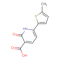 Chemical structure of 6-(5-methylthiophen-2-yl)-2-oxo-1,2-dihydropyridine-3-carboxylic acid - CSSB00011519634