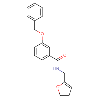 Chemical structure of 3-(benzyloxy)-N-[(furan-2-yl)methyl]benzamide - CSSB00027982965