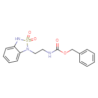 Chemical structure of benzyl N-[2-(2,2-dioxo-1,3-dihydro-2λ⁶,1,3-benzothiadiazol-1-yl)ethyl]carbamate - CSSB03496569693