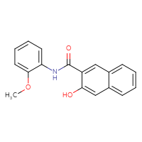 Chemical structure of 3-hydroxy-N-(2-methoxyphenyl)naphthalene-2-carboxamide - CSSB00000732496