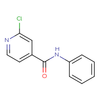 Chemical structure of 2-chloro-N-phenylpyridine-4-carboxamide - CSSB00000229806