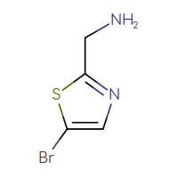 Chemical structure of 1-(5-bromo-1,3-thiazol-2-yl)methanamine - CSSB00012283863