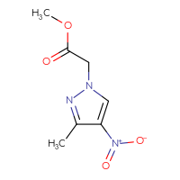 Chemical structure of methyl 2-(3-methyl-4-nitro-1H-pyrazol-1-yl)acetate - CSSB00000081570