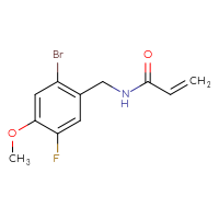 Chemical structure of N-[(2-bromo-5-fluoro-4-methoxyphenyl)methyl]prop-2-enamide - CSSB13848905555