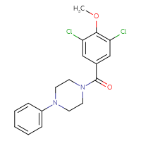 Chemical structure of 1-(3,5-dichloro-4-methoxybenzoyl)-4-phenylpiperazine - CSSB00026906694