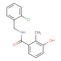 Chemical structure of N-[(2-chlorophenyl)methyl]-3-hydroxy-2-methylbenzamide - CSSB00032861582