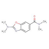 Chemical structure of 2-(dimethylamino)-N,N-dimethyl-1,3-benzoxazole-6-carboxamide - CSSB01150687206