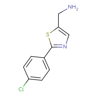 Chemical structure of 1-[2-(4-chlorophenyl)-1,3-thiazol-5-yl]methanamine - CSSB00000728382