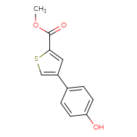 Chemical structure of methyl 4-(4-hydroxyphenyl)thiophene-2-carboxylate - CSSB00010139234