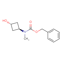 Chemical structure of benzyl N-methyl-N-[(1r,3r)-3-hydroxycyclobutyl]carbamate - CSSB02125610775