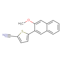 Chemical structure of 5-(3-methoxynaphthalen-2-yl)thiophene-2-carbonitrile - CSSB06581407306