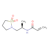 Chemical structure of N-[(2R)-1-(1,1-dioxo-1λ⁶,2-thiazolidin-2-yl)propan-2-yl]prop-2-enamide - CSSB09887824614