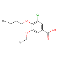 Chemical structure of 4-butoxy-3-chloro-5-ethoxybenzoic acid - CSSB00000684341