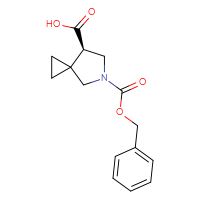 Chemical structure of (7R)-5-[(benzyloxy)carbonyl]-5-azaspiro[2.4]heptane-7-carboxylic acid - CSSB00048705247