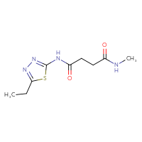 Chemical structure of N'-(5-ethyl-1,3,4-thiadiazol-2-yl)-N-methylbutanediamide - CSSB00864202327