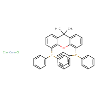 Chemical structure of [5-(diphenylphosphanyl)-9,9-dimethyl-9H-xanthen-4-yl]diphenylphosphane; dichlorocobalt - CSSB14785734341