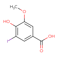 Chemical structure of 4-hydroxy-3-iodo-5-methoxybenzoic acid - CSSB00009994838