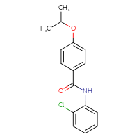 Chemical structure of N-(2-chlorophenyl)-4-(propan-2-yloxy)benzamide - CSSB00046257135