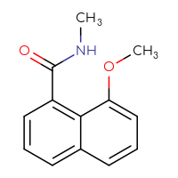 Chemical structure of 8-methoxy-N-methylnaphthalene-1-carboxamide - CSSB02283619599