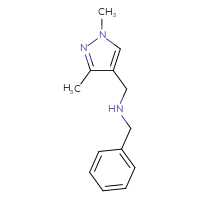 Chemical structure of benzyl[(1,3-dimethyl-1H-pyrazol-4-yl)methyl]amine - CSSB00012349215