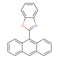 Chemical structure of 2-(anthracen-9-yl)-1,3-benzoxazole - CSSB21253047579