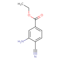 Chemical structure of ethyl 3-amino-4-cyanobenzoate - CSSB00009964853